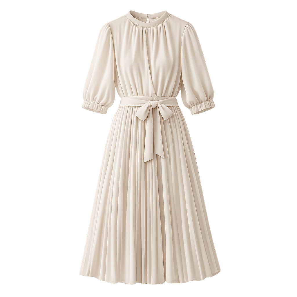 Maxelyn Celeste Pleated Day Dress