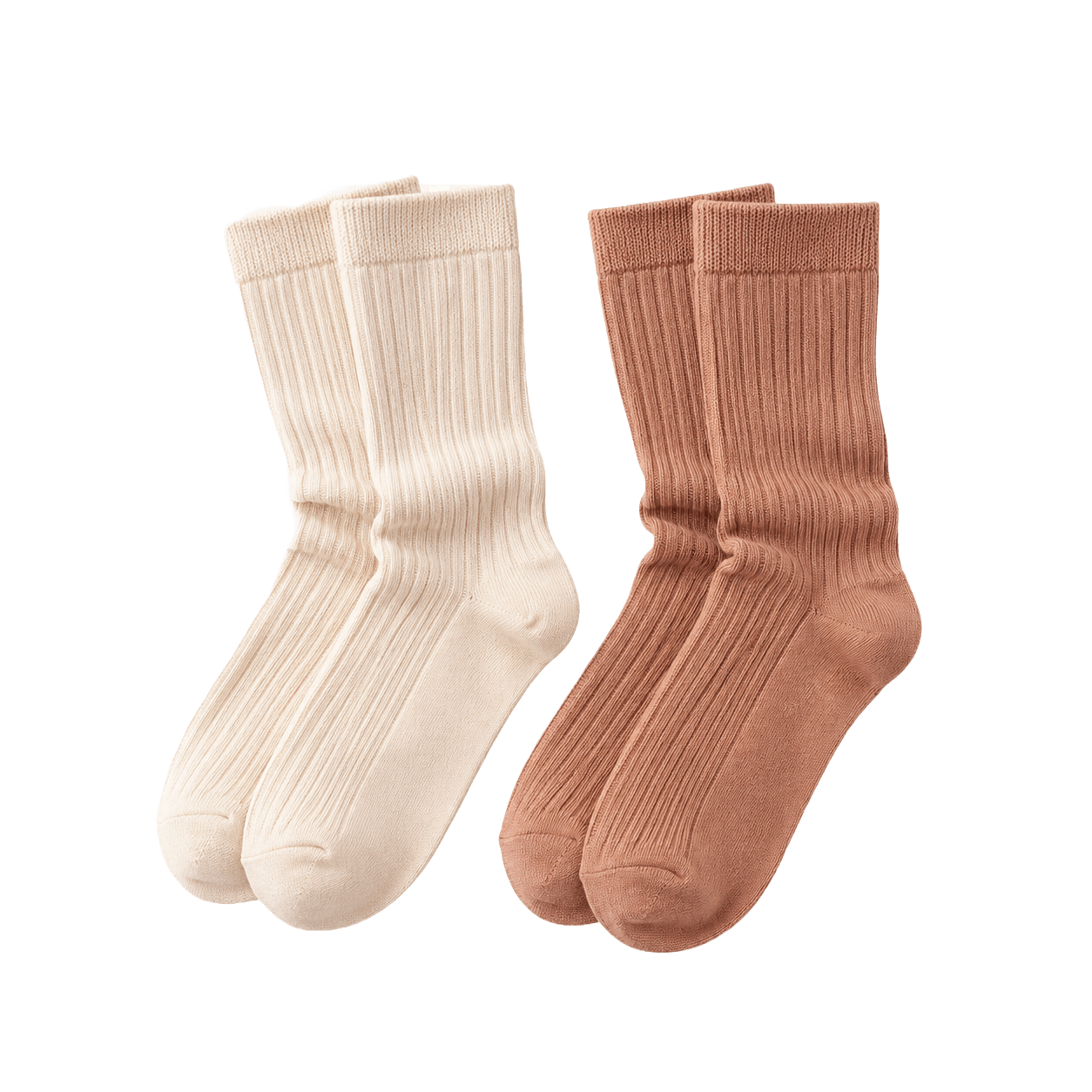 Maxelyn Theo Ribbed Crew Socks Two-Pack
